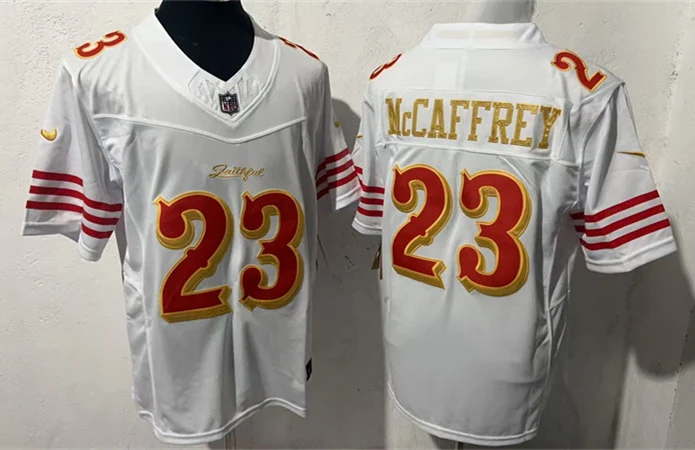 Mens San Francisco 49ers #23 Christian McCaffrey Rivalry Collection F.U.S.E. Limited Jersey White