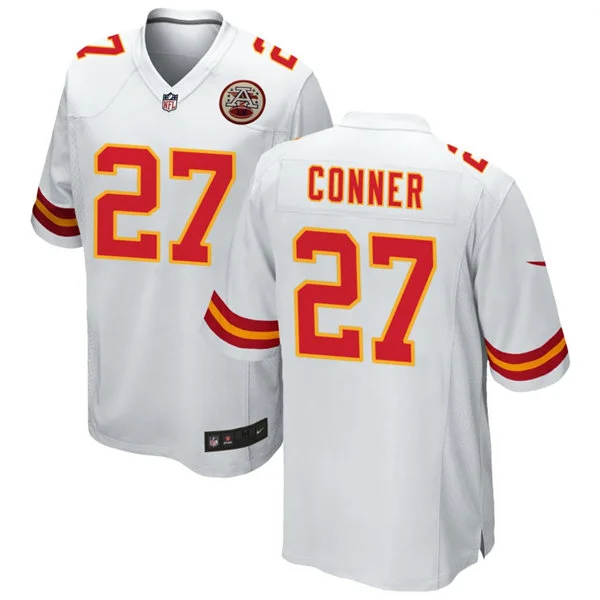 Men's Kansas City Chiefs #27 Chamarri Conner Nike White Vapor F.U.S.E. Limited Jersey