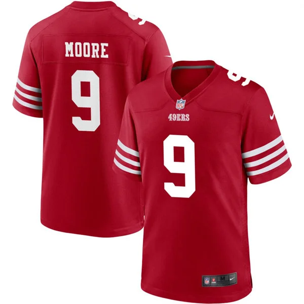 Mens San Francisco 49ers #9 Skyy Moore Nike Scarlet F.U.S.E. Vapor Limited Jersey