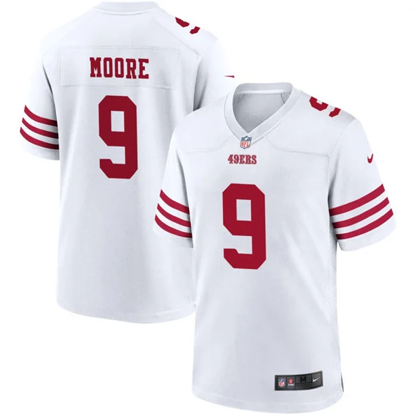 Mens San Francisco 49ers #9 Skyy Moore Nike Home White F.U.S.E. Vapor Limited Jersey