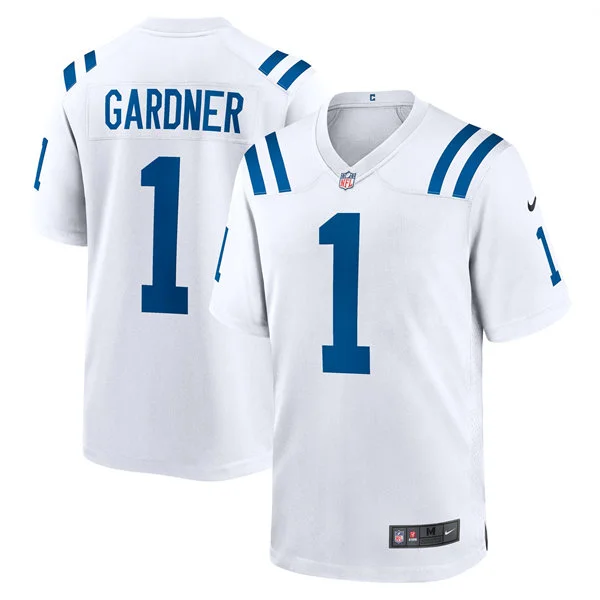 Mens Indianapolis Colts #1 Ahmad Sauce Gardner Nike White F.U.S.E.Vapor Limited Player Jersey