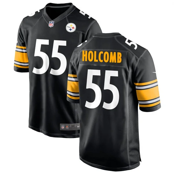Men's Pittsburgh Steelers #55 Cole Holcomb Nike Black Vapor F.U.S.E. Limited Jersey