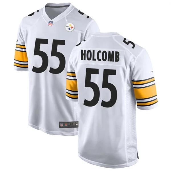 Men's Pittsburgh Steelers #55 Cole Holcomb Nike White Vapor F.U.S.E. Limited Jersey