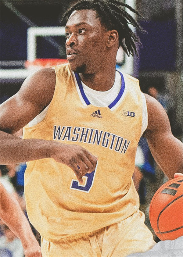 Mens Youth Washington Husky #9 Zoom Diallo  2024 BigTen Yellow College Basketball Game Jersey