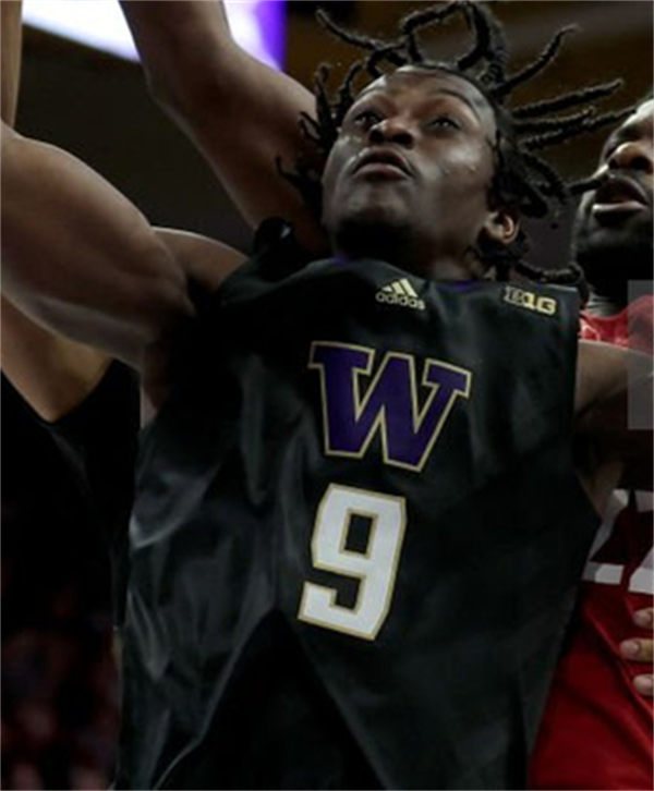 Mens Youth Washington Husky #9 Zoom Diallo 2024 BigTen Black College Basketball Game JJersey