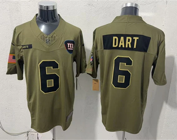 Men's New York Giants #6 Jaxson Dart Nike 2025 Salute to Service Limited Jersey - Olive