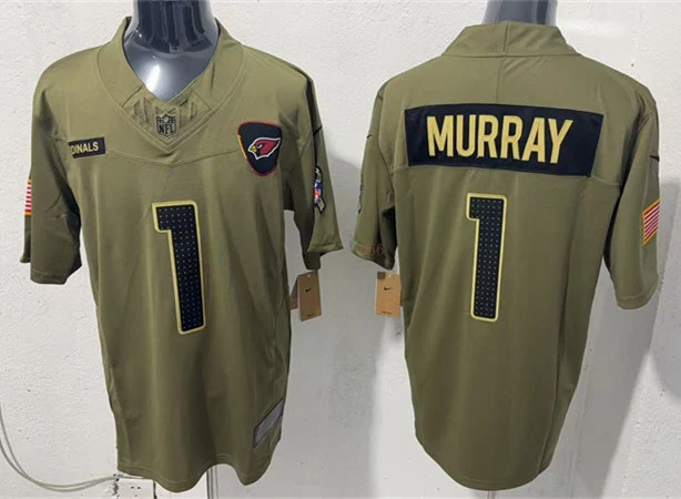 Men Arizona Cardinals #1 Kyler Murray Nike 2025 Salute to Service Limited Jersey - Olive
