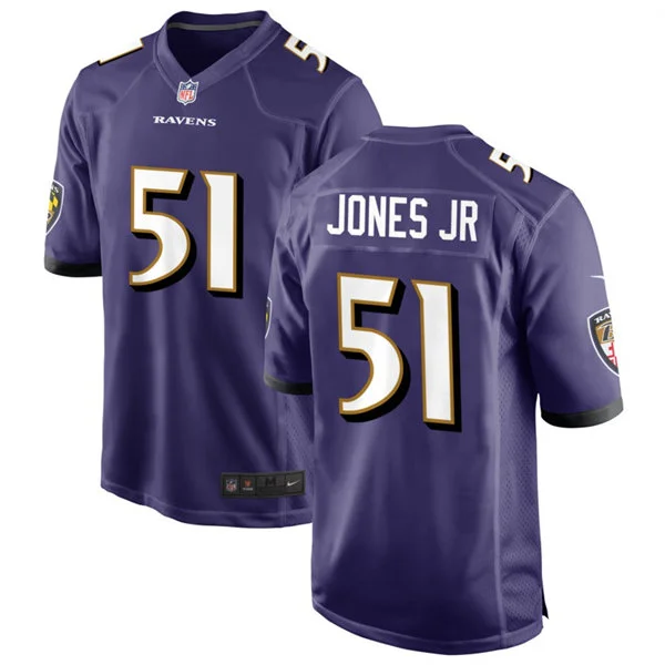 Men's Baltimore Ravens #51 Emery Jones Jr. Nike Purple Vapor F.U.S.E Limited Jersey