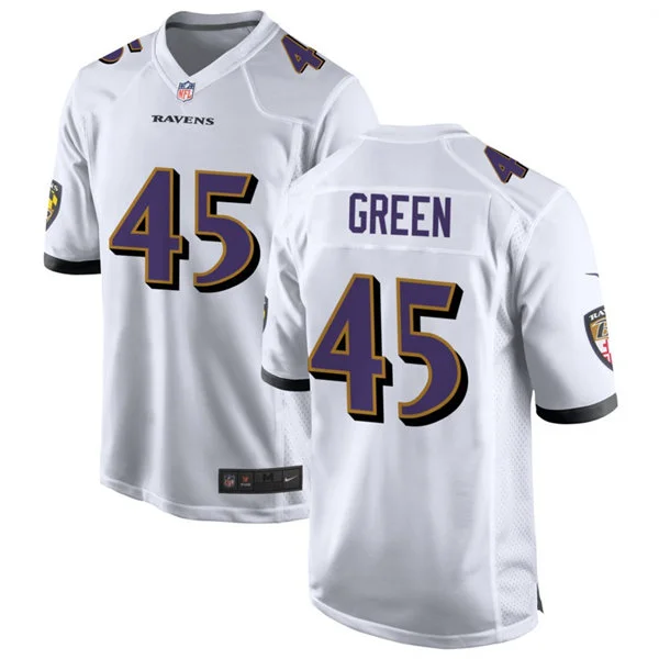 Men's Baltimore Ravens #45 Mike Green Nike White Vapor Vapor F.U.S.E Limited Jersey
