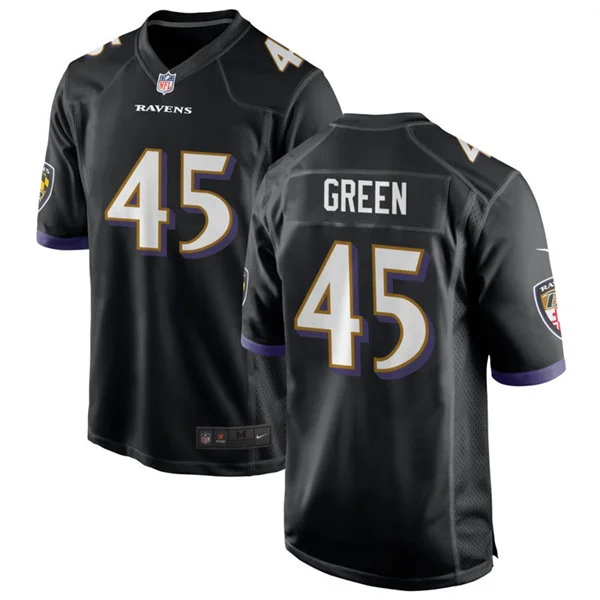 Men's Baltimore Ravens #45 Mike Green Nike Black Alternate Vapor F.U.S.E Limited Jersey