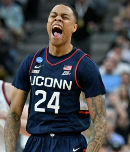 Uconn Huskies #24 Braylon Mullins Navy  College Basketball Game Jersey