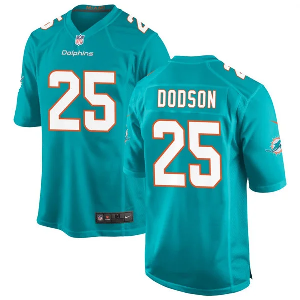 Mens Miami Dolphins#25 Tyrel Dodson Nike Aqua F.U.S.E. Vapor Limited Jersey