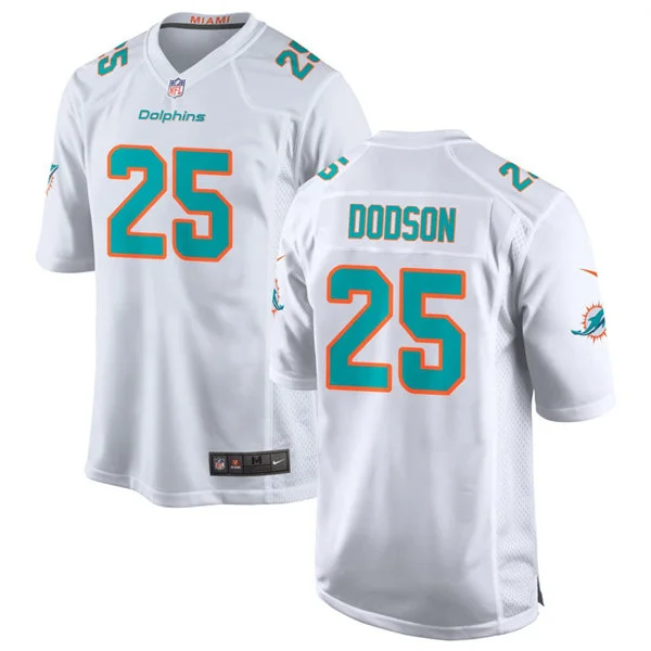 Mens Miami Dolphins#25 Tyrel Dodson Nike Home White F.U.S.E. Vapor Limited Jersey