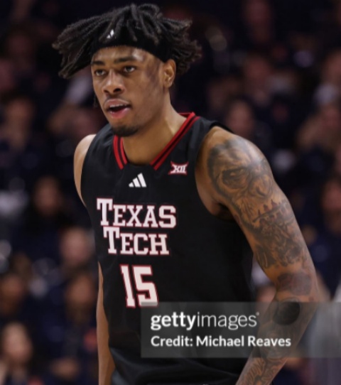 Texas Tech Red Raiders #15 JT Toppin 2025 Black College Basketball Game Jersey