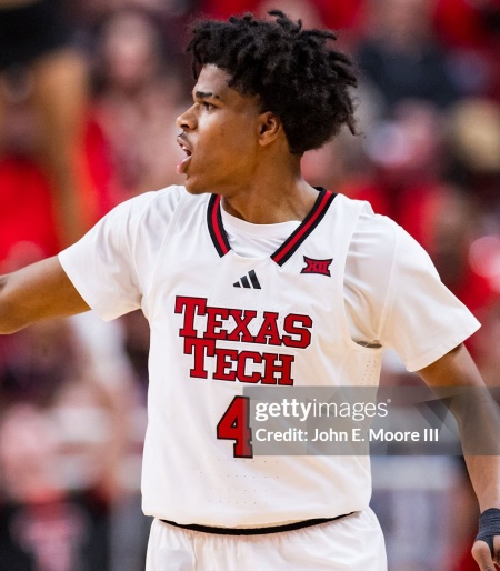 Texas Tech Red Raiders #15 JT Toppin 2025 White College Basketball Game Jersey