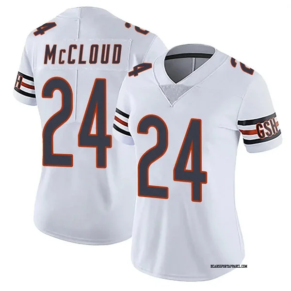 Womens Chicago Bears #24 Nick McCloud Nike White Limited Jersey