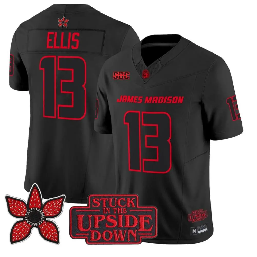 James Madison Dukes #13 Landon Ellis Stranger Things Edition Football Jersey
