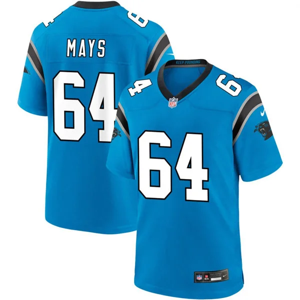 Mens Carolina Panthers #64 Cade Mays Nike Blue Alternate Vapor F.U.S.E. Limited Jersey