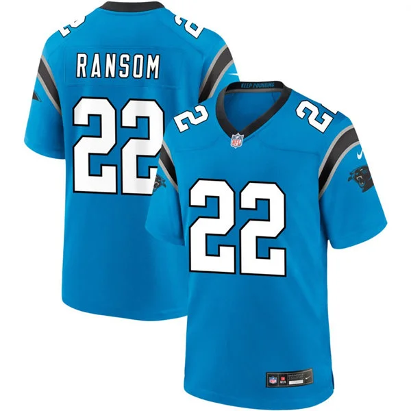 Mens Carolina Panthers #22 Lathan Ransom Nike Blue Alternate Vapor F.U.S.E. Limited Jersey