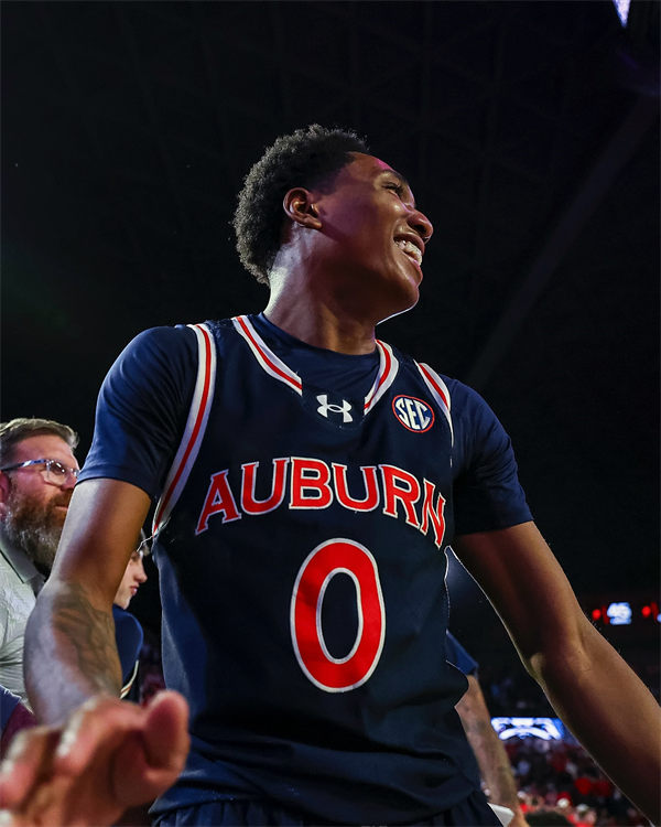 Mens Youth Auburn Tigers #0 Tahaad Pettiford 2025 Navy Basketball Game Jersey