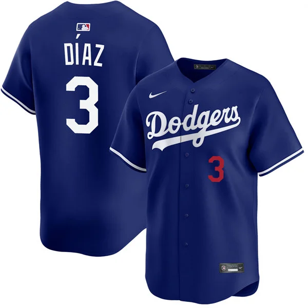 Mens Los Angeles Dodgers #3 Edwin Diaz Nike Royal Alternate Limited Player Jersey