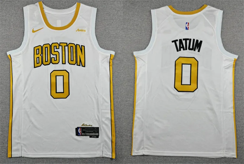 Mens Boston Celtics #0 Jayson Tatum 2025-26 White City Edition Swingman Jersey