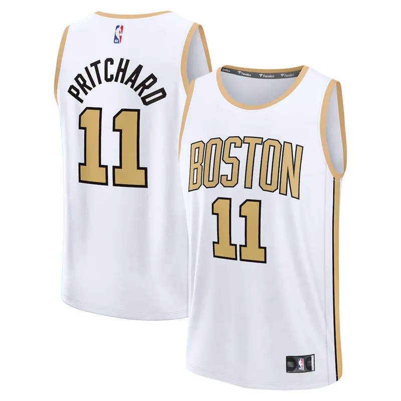 Mens Boston Celtics #11 Payton Pritchard 2025-26 White City Edition Swingman Jersey