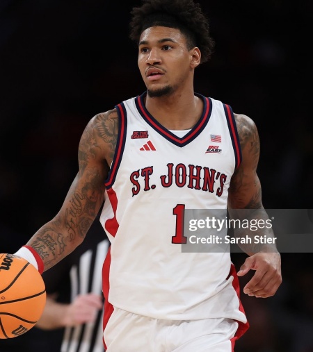 St. John's Red Storm #1 Dillon Mitchell Adidas 2026 White College Basketball Game Jersey