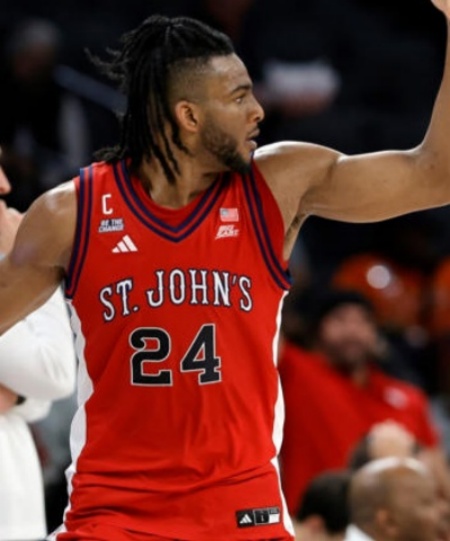 St. John's Red Storm #24 Zuby Ejiofor Adidas 2026 Red College Basketball Game Jersey