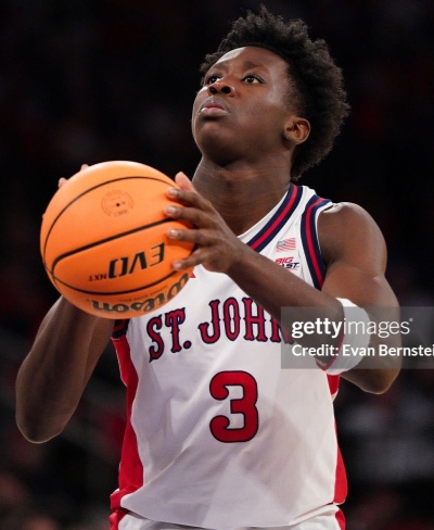 St. John's Red Storm #3 Joson Sanon Adidas 2026 White College Basketball Game Jersey