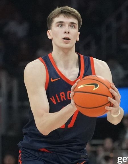 Virginia Cavaliers #17 Johann Grunloh Nike 2026 Navy  College Basketball Game Jersey