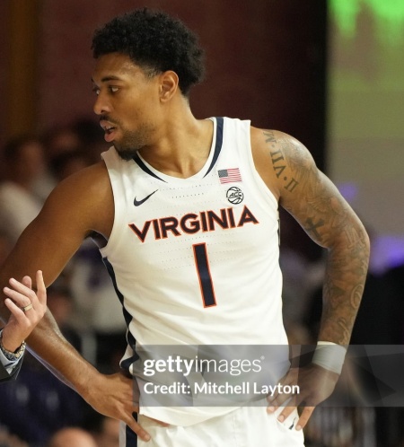 Virginia Cavaliers #1 Malik Thomas Nike 22024-25 White Road College Basketball Game Jersey