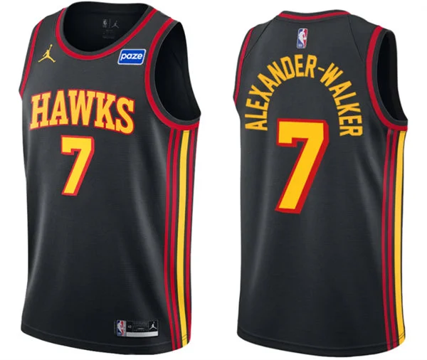 Mens Atlanta Hawks #7 Nickeil Alexander-Walker Black Statement Edition Swingman Jersey