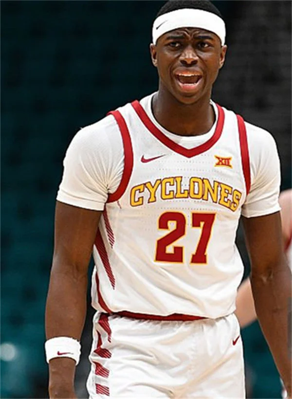 Iowa State Cyclones #27 Killyan Toure Nike 2025 White Cyclones College Basketball Jersey