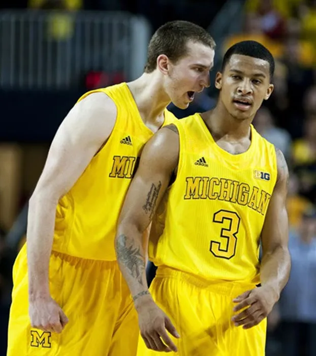 Michigan Wolverines Custom 2013 adidas Maize 'Bleed Out' Basketball Retro Jersey