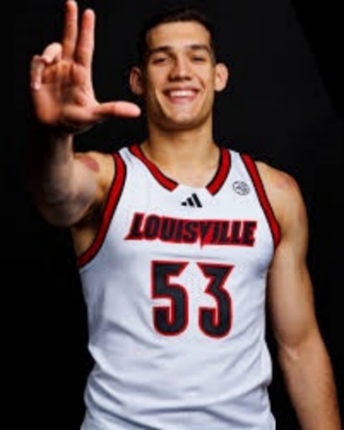 Louisville Cardinals #53 Vangelis Zougris 2025 White Black Basketball Game Jersey