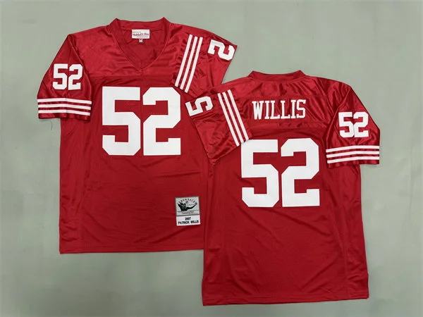Men's San Francisco 49ers #52 Patrick Willis 2007 Red Throwback Jersey
