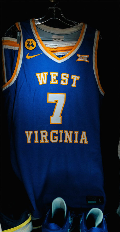 Mens Youth West Virginia Mountaineers #7 Javon Small Blue Basketball Throwback Jersey