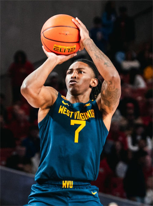 Mens Youth West Virginia Mountaineers #7 Javon Small 2025 Navy Basketball Game Jersey