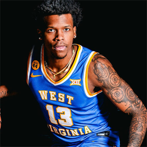 Mens Youth West Virginia Mountaineers #13 Amani Hansberry Blue Basketball Throwback Jersey