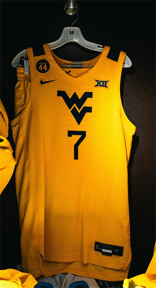 Mens Youth West Virginia Mountaineers #7 Javon Small 2025 Gold Basketball Game Jersey