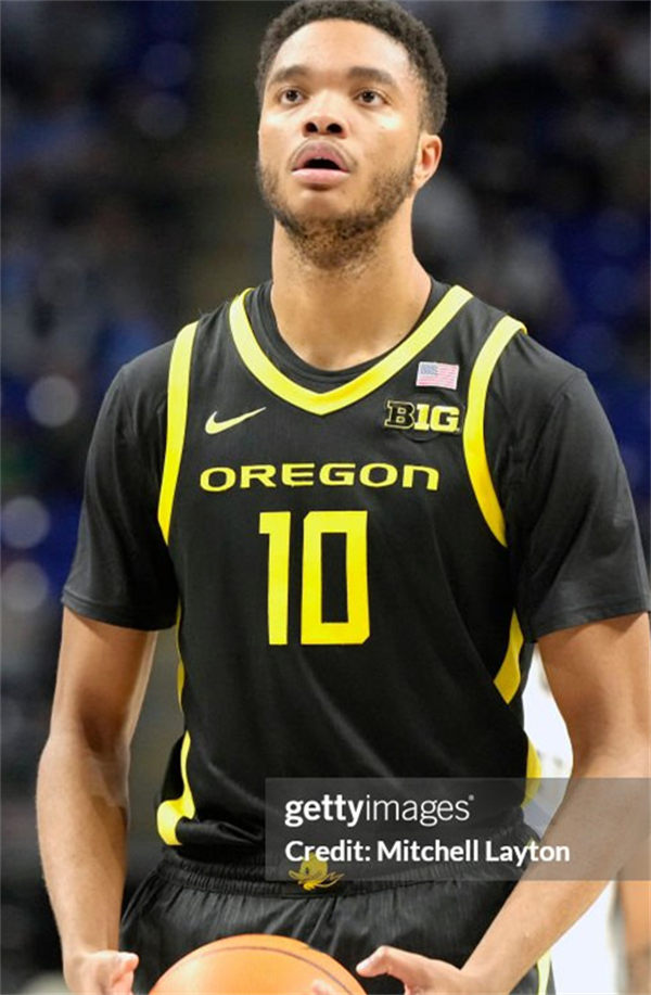 Men's Youth Oregon Ducks #10 Kwame Evans Jr. 2025 BIG 10 Black Basketball Game Jersey