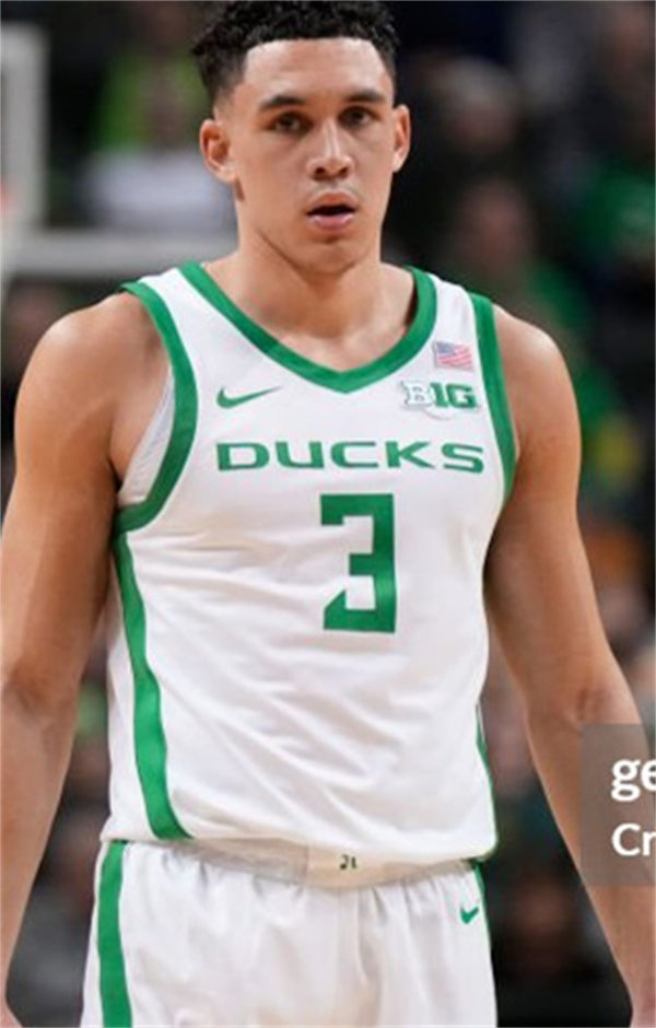 Men's Youth Oregon Ducks #3 Jackson Shelstad 2025 BIG 10 White Basketball Game Jersey