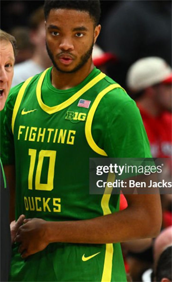 Men's Youth Oregon Ducks #10 Kwame Evans Jr. 2025 BIG 10 Fighting Green Basketball Game Jersey