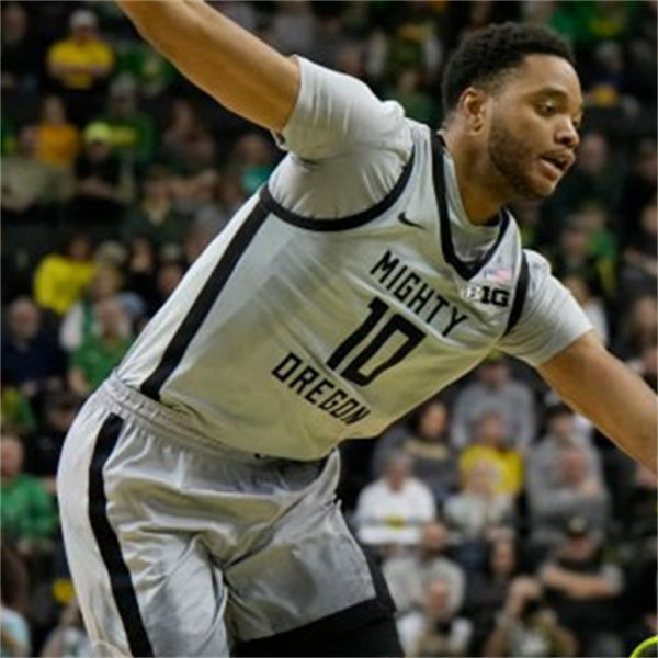 Men's Youth Oregon Ducks #10 Kwame Evans Jr. 2025 BIG 10 Gray Basketball Game Jersey