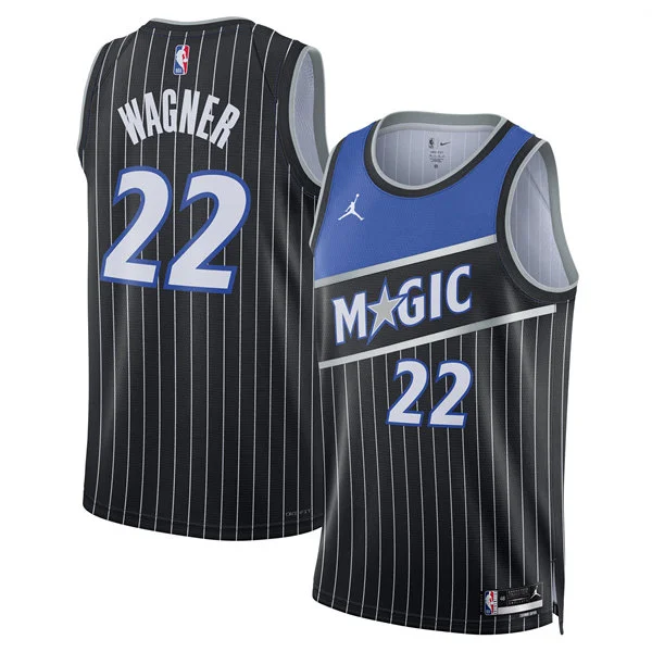 Men's Orlando Magic #22 Franz Wagner 2025-26 Black Statement Edition Swingman Jersey