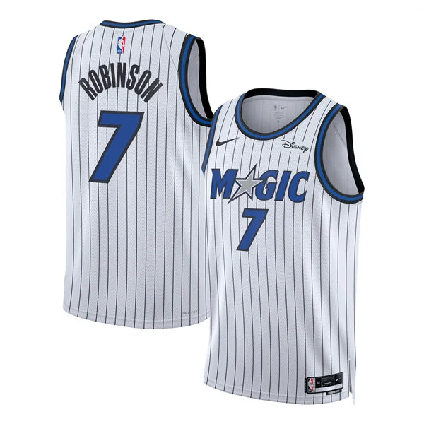 Men's Orlando Magic #7 Orlando Robinson 2025-26 White Association Edition Swingman Jersey