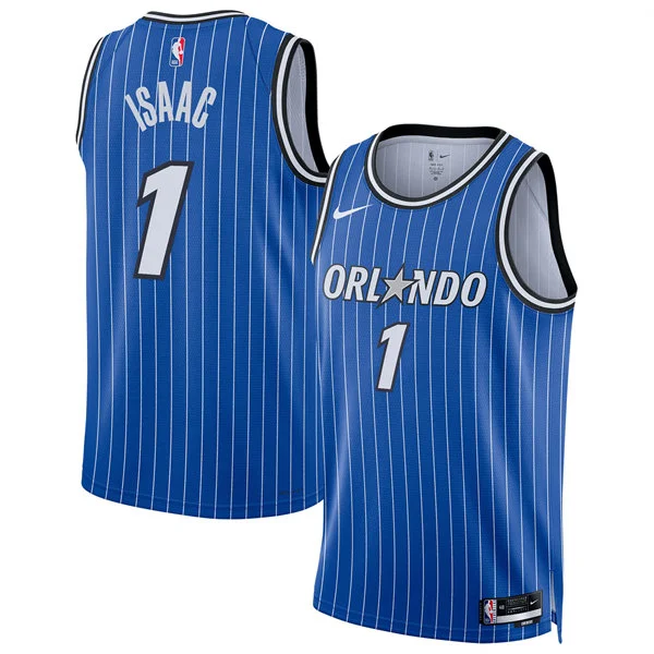 Men's Orlando Magic #1 Jonathan Isaac 2025-26 Blue Icon Edition Swingman Jersey