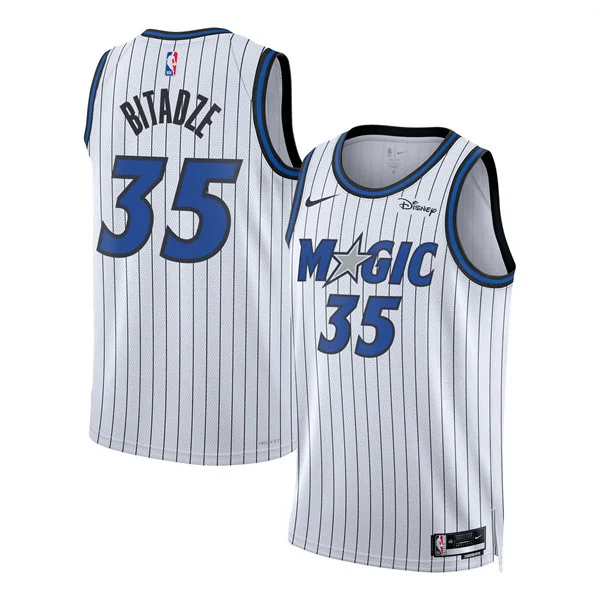 Men's Orlando Magic #35 Goga Bitadze 2025-26 White Association Edition Swingman Jersey