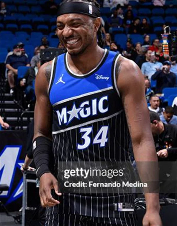 Men's Orlando Magic #34 Wendell Carter Jr. 2025-26 Black Statement Edition Swingman Jersey